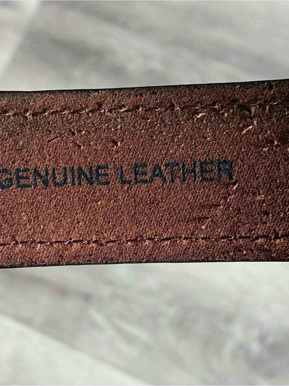 Columbia Leather Belt Silver Hardware Gorpcore Versatile Casual Size 36 Brown
